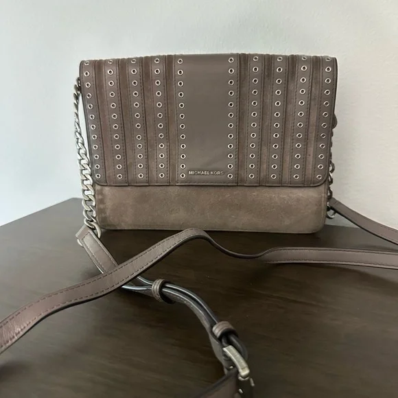 Michael Kors | Bags | Michael Kors Taupe Crossbody Bag With  display picture 1